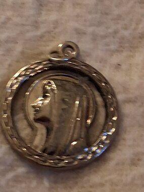 VINTAGE 1930 HOLY MOTHER/ BLESSED MOTHER CHARM FROM POLAND